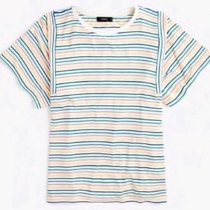 J. Crew Striped T-shirt with Flowy Sleeves